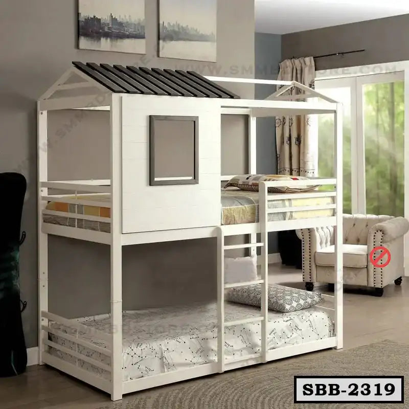 Metal Twin Over Twin Bunk Bed SBB-2319 Main image
