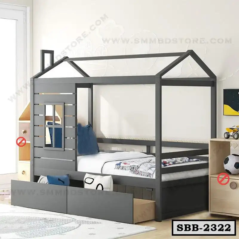 Twin Size House Platform Bed with Drawer SBB-2322 Main image