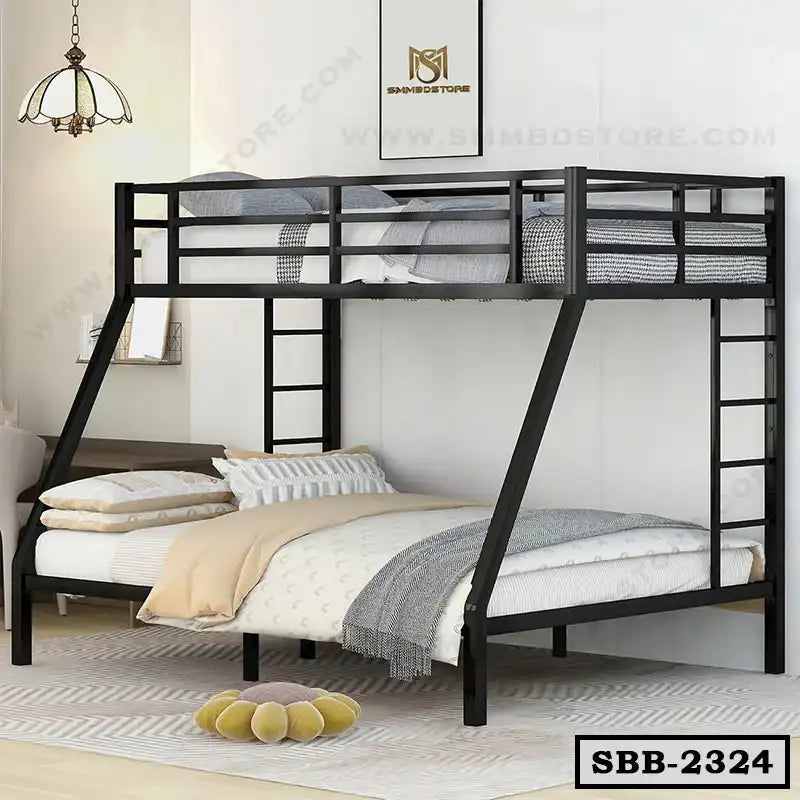 Space Saving Metal Bunk Bed With 2 Ladders SBB-2324 Secondary image
