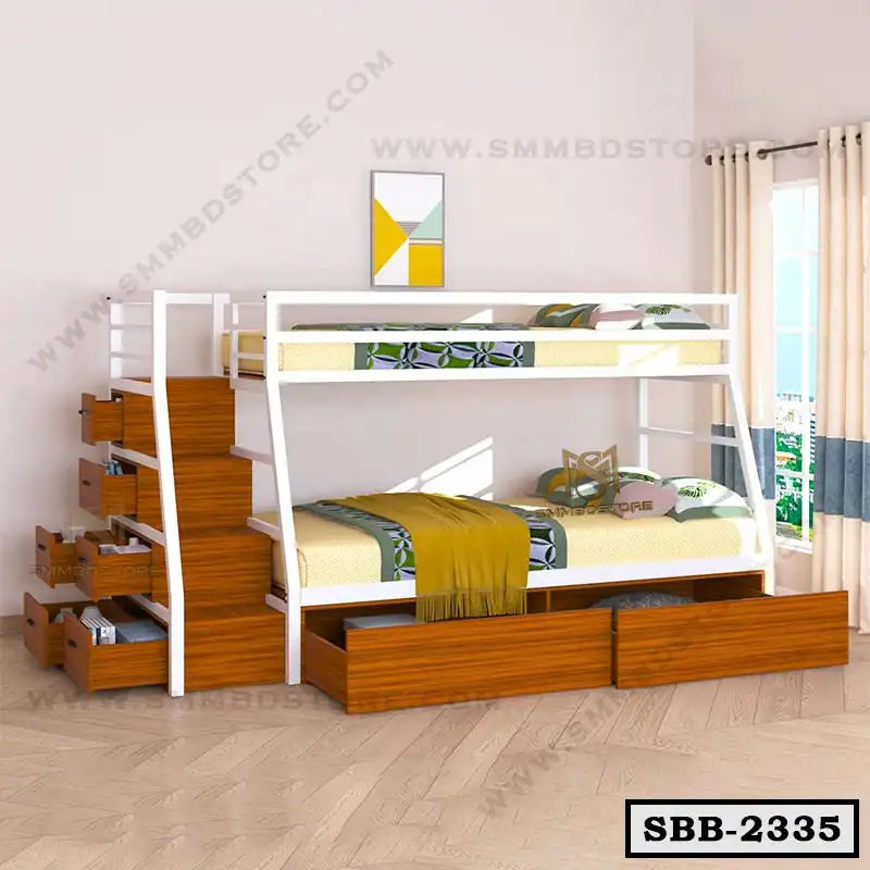 Modern Bunk Bed with Extra Bed-SBB-2335-SMM BD STORE Main image