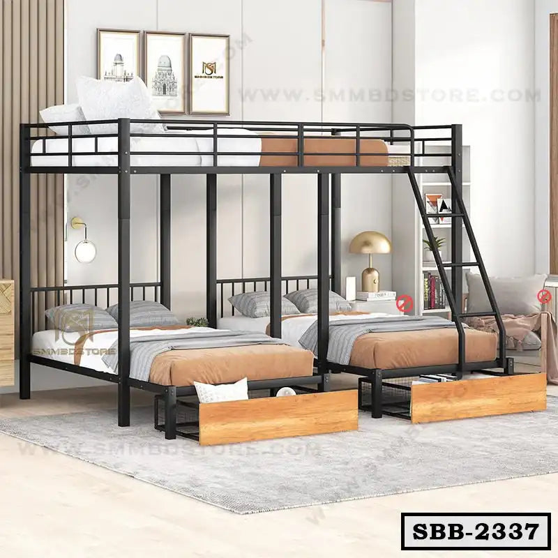 Triple Bunk Bed with drawer-SBB-2337