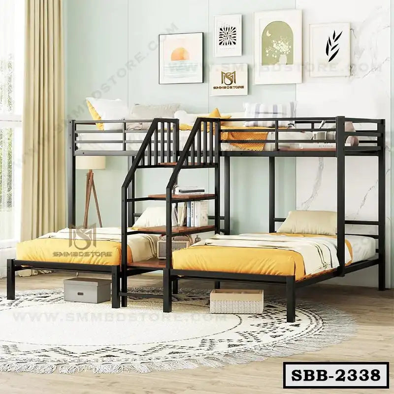 Triple Bunk Bed with Storage-SBB-2338