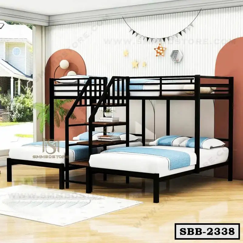 Triple Bunk Bed with Storage-SBB-2338