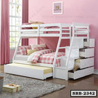 Space-Saving Bunk Bed with Extra Bed-SBB-2342