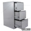 Steel file cabinet with three open drawers, office storage furniture, model SFC-1855.