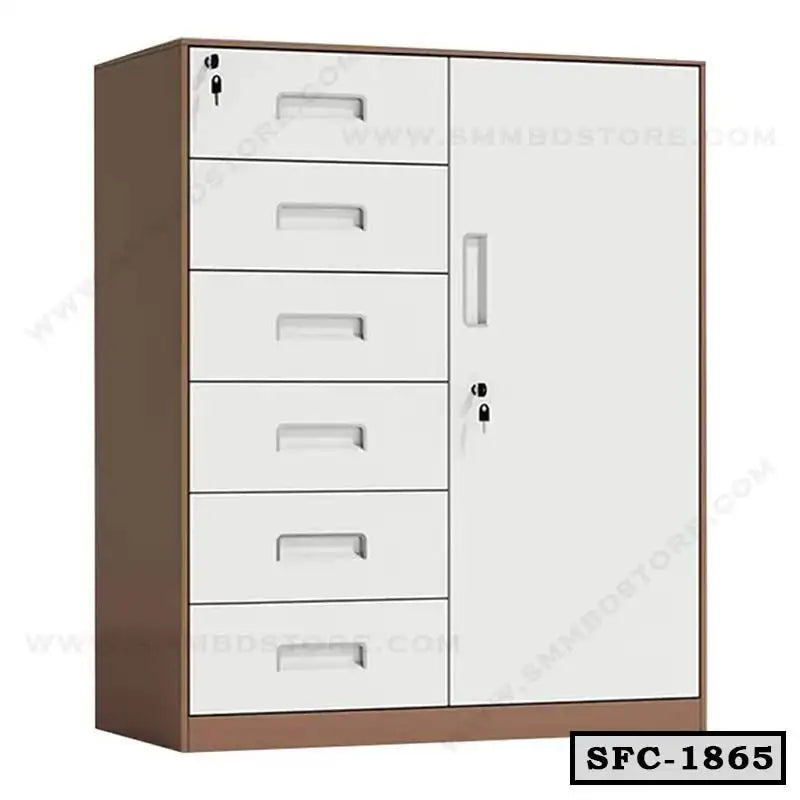 Steel Storage Cabinet with 6 Drawer and 1 Door SFC-1865 Secondary image