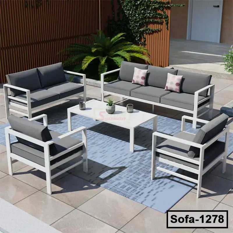 7 Person Outdoor Seating Group with Tea Table (1278) Secondary image