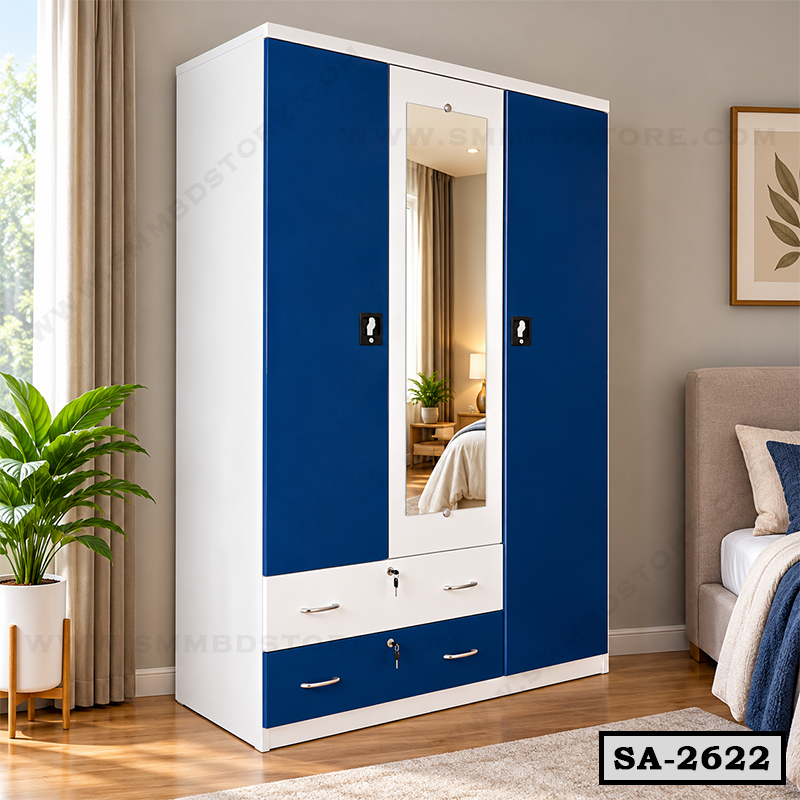 Multi-color Premium 3 Door Steel Almirah for Bedroom SA-2622 Secondary image
