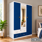 Multi-color Premium 3 Door Steel Almirah for Bedroom SA-2622