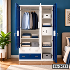Multi-color Premium 3 Door Steel Almirah for Bedroom SA-2622