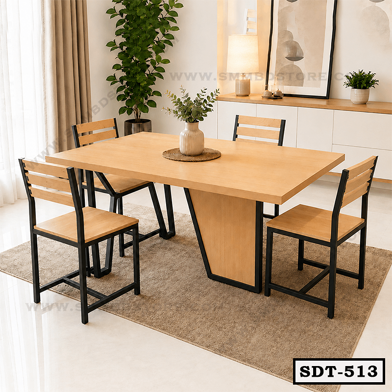 Modern Steel Dining Table for Elegant Living SDT-513 Main image