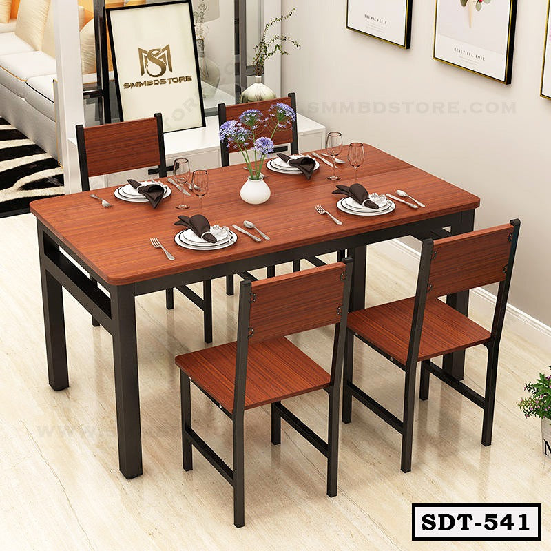 Premium Steel and Board Dining Table Set SDT-541