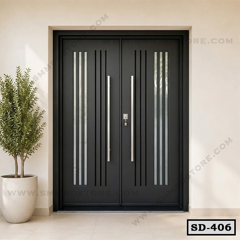 Midnight Entry Double Steel Door SD-406 Main image
