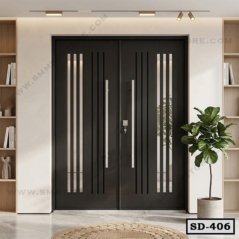 Midnight Entry Double Steel Door SD-406