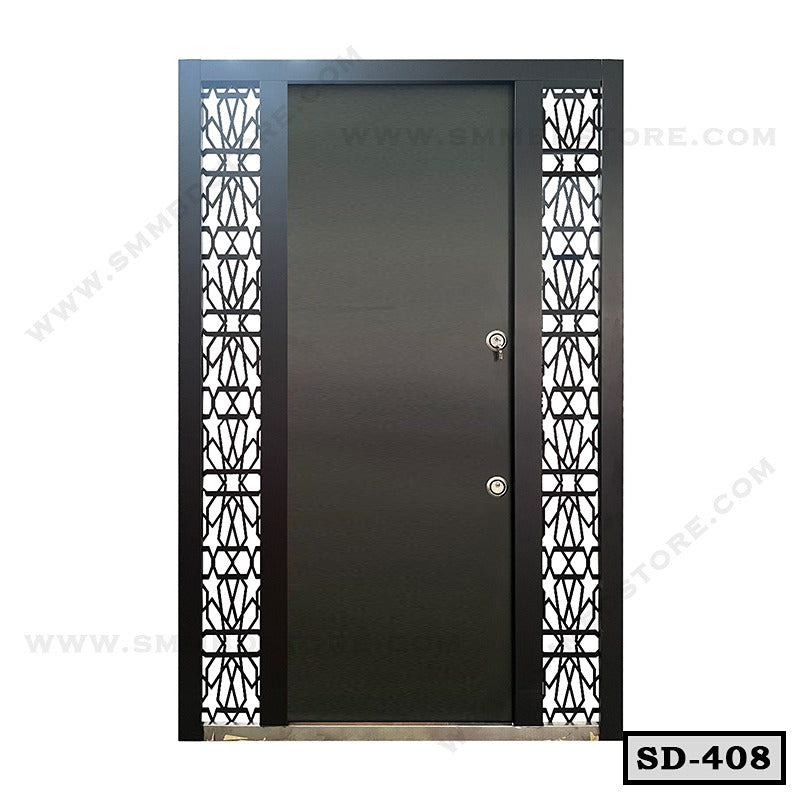 Laser Cut Main Entrance Steel Door SD-408