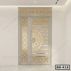 Decorative CNC Cut Steel Door SD-413