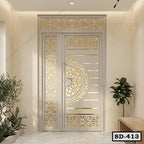 Decorative CNC Cut Steel Door SD-413