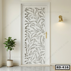CNC Cut Leaf Pattern Design Steel Door For Home SD-416