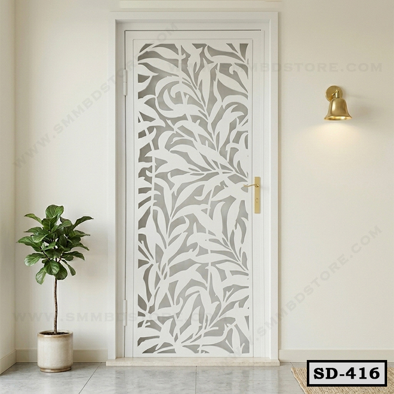 CNC Cut Leaf Pattern Design Steel Door For Home SD-416