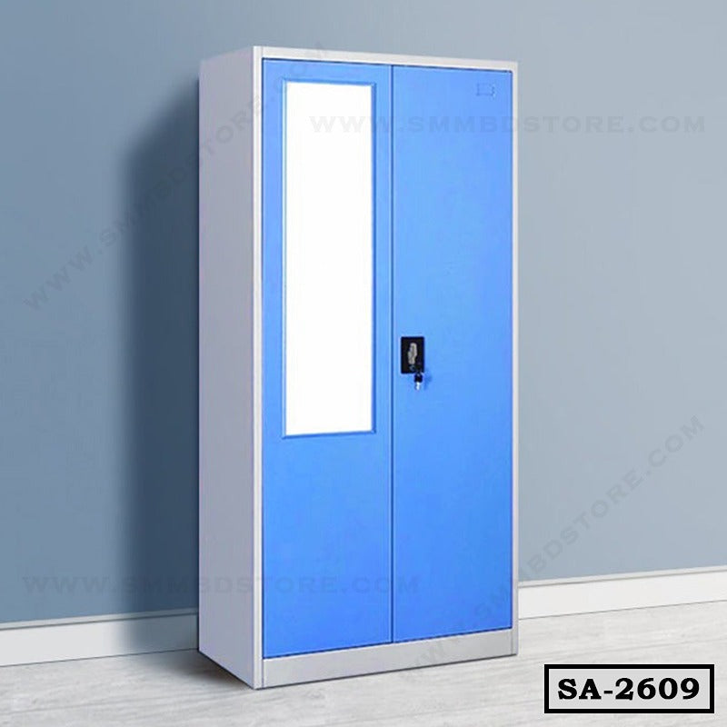 Dual Tone Steel Almirah with Glass SA-2609 Secondary image