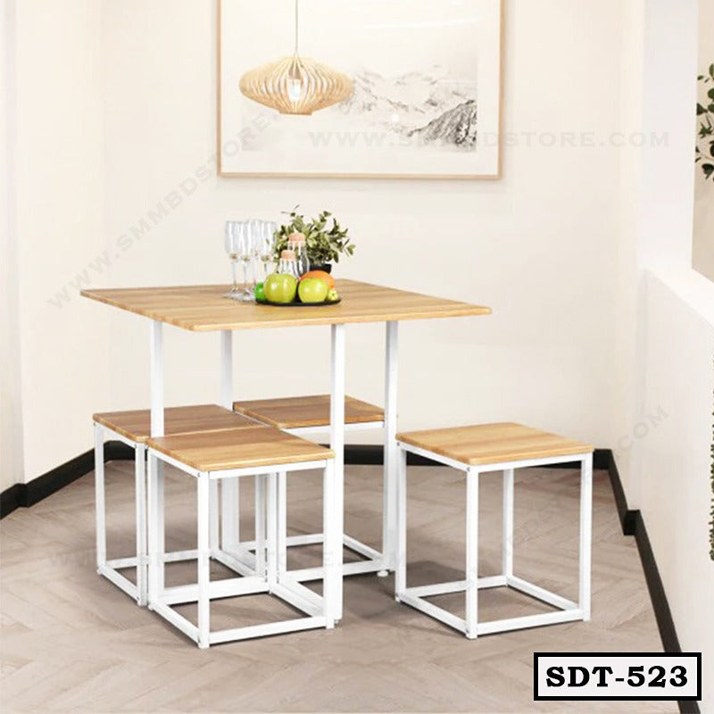 Dining Table Set with 4 Stool for Home and Office SDT-523