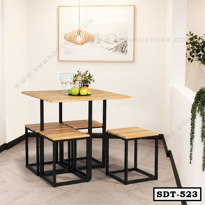 Dining Table Set with 4 Stool for Home and Office SDT-523