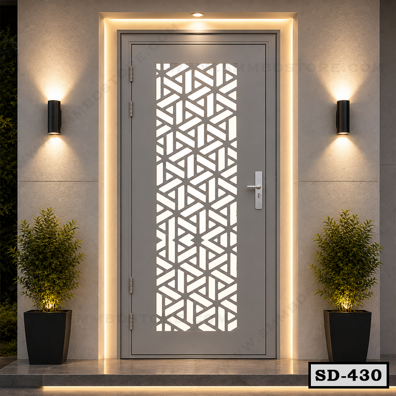 CNC Cut Decorative Main Door SD-430