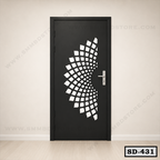 Modern CNC Design Steel Door SD-431