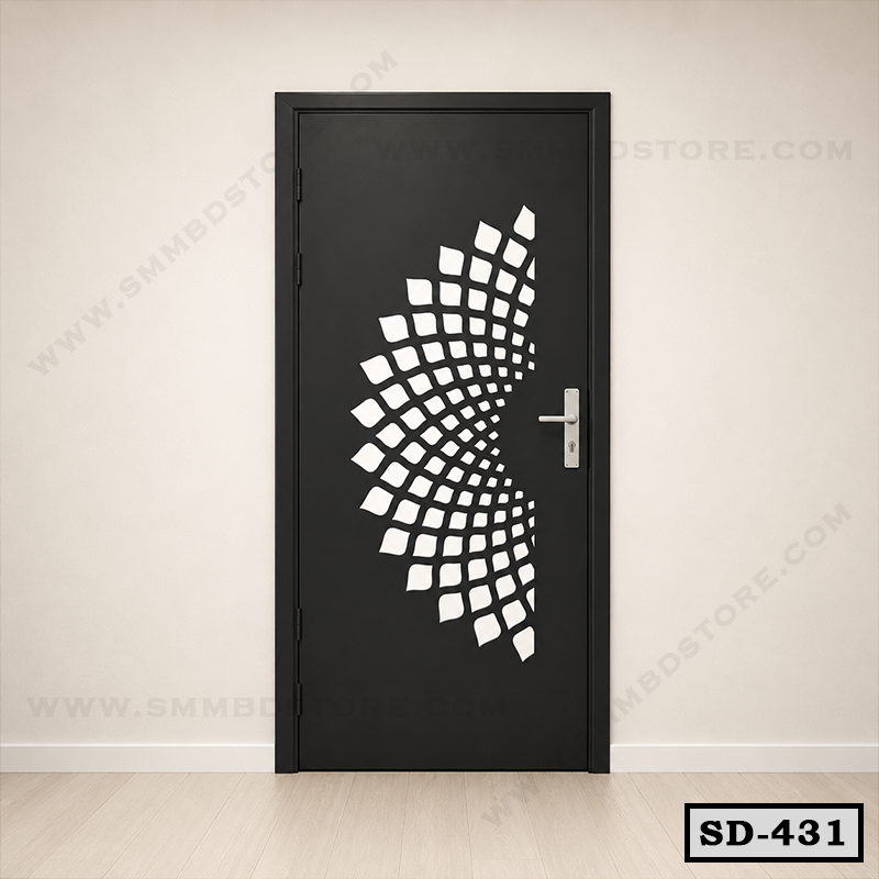 Modern CNC Design Steel Door SD-431