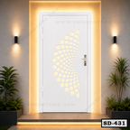 Modern CNC Design Steel Door SD-431