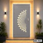 Modern CNC Design Steel Door SD-431