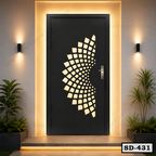 Modern CNC Design Steel Door SD-431