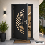 Modern CNC Design Steel Door SD-431