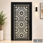 Contemporary CNC Steel Entrance Door SD-432