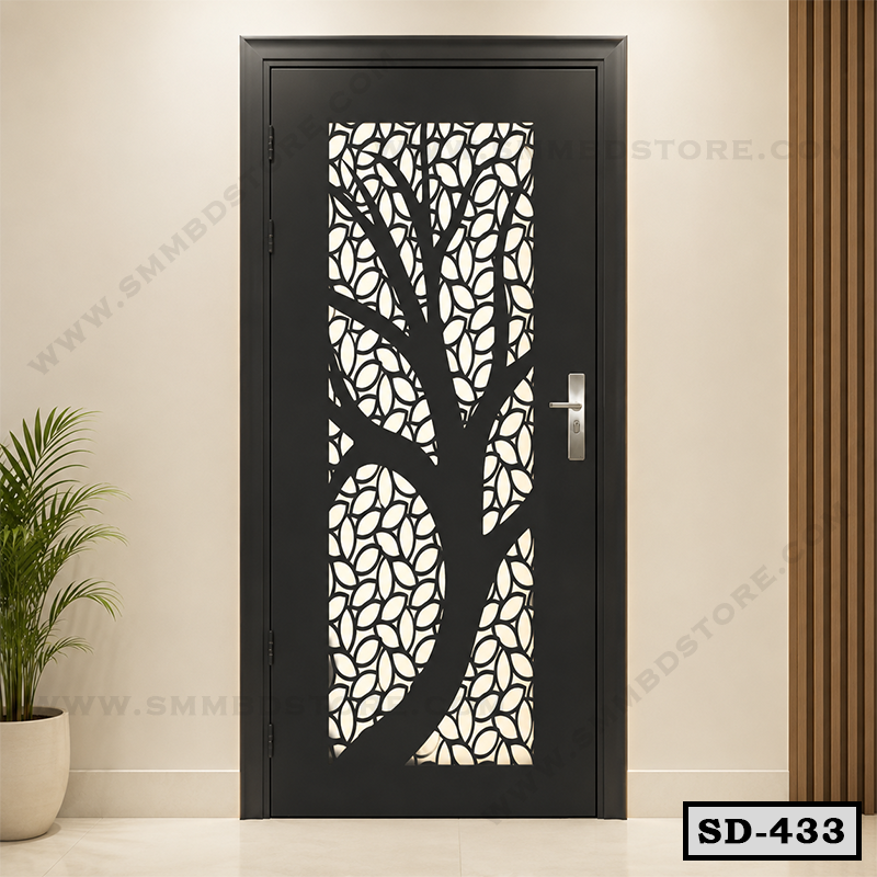 Decorative Tree CNC Cut Steel Door SD-433