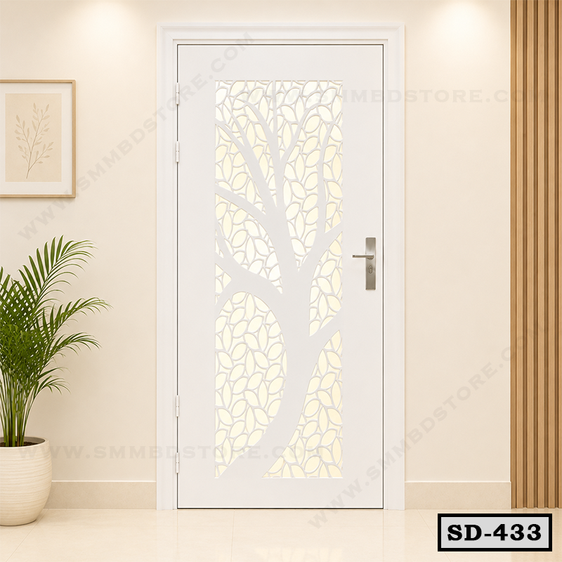 Decorative Tree CNC Cut Steel Door SD-433