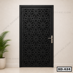 Contemporary Laser Cut Steel Door SD-434