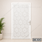 Contemporary Laser Cut Steel Door SD-434