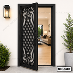 Elegant Main Entrance Wrought Iron Door SD-435