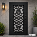 Elegant Main Entrance Wrought Iron Door SD-435
