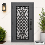 Elegant Main Entrance Wrought Iron Door SD-435