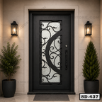 Decorative Wrought Iron Main Door SD-437