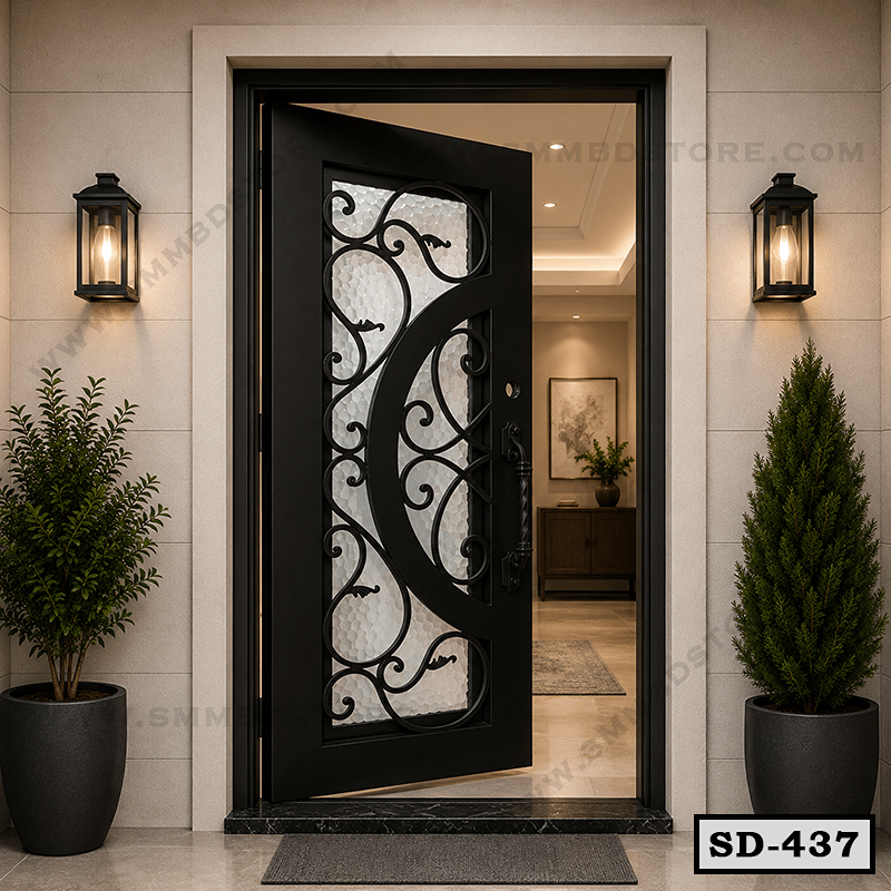 Decorative Wrought Iron Main Door SD-437