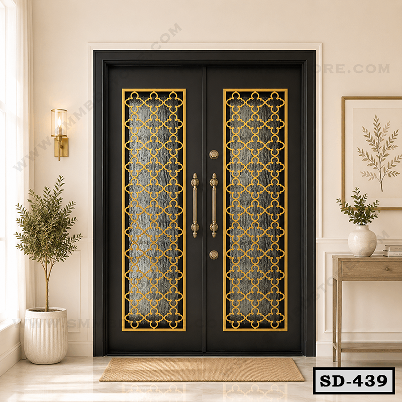 Elite Gold Pattern Main Double Door SD-439
