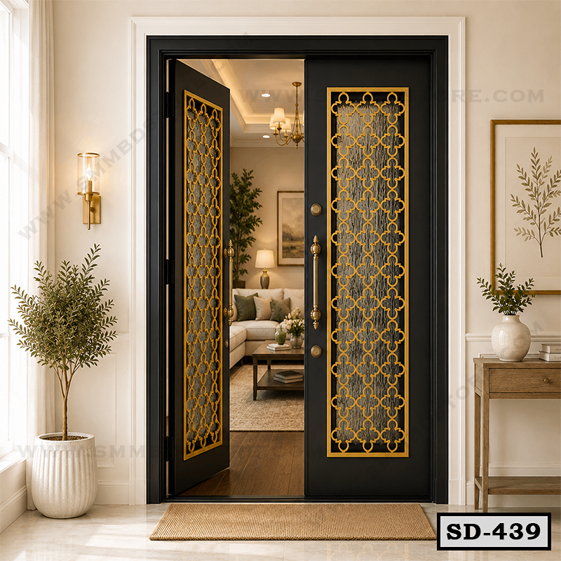 Elite Gold Pattern Main Double Door SD-439