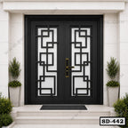 Modern Double Entrance Steel Door SD-442