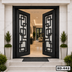 Modern Double Entrance Steel Door SD-442