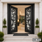 Modern Double Entrance Steel Door SD-442