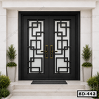 Modern Double Entrance Steel Door SD-442