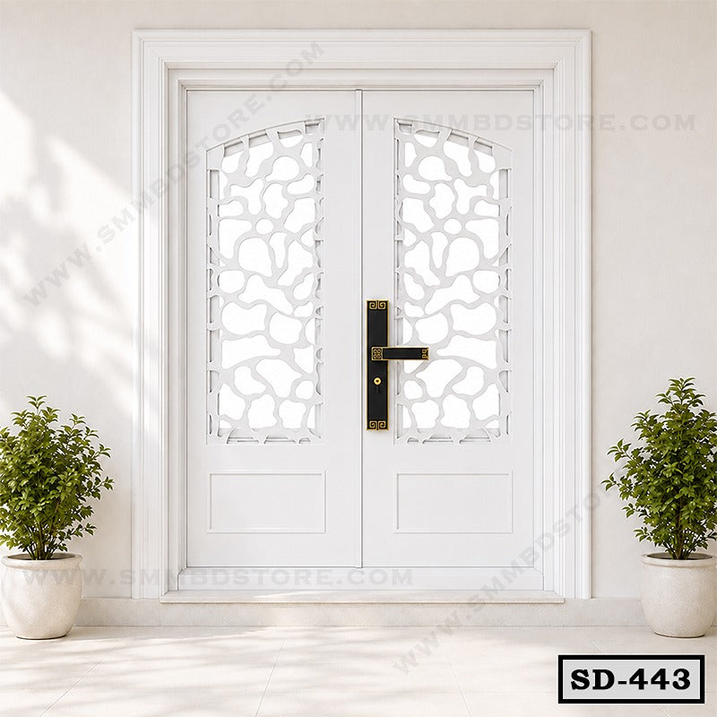 CNC Cut Double Entrance Steel Door SD-443